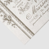 Franse stad Names Floral Roos Border  Tissuepapier (Detail)