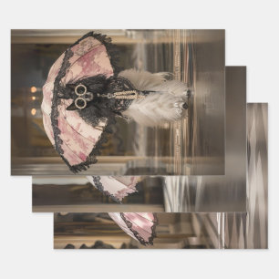 franse standaardpoedel Mode baan decoupage Inpakpapier Vel