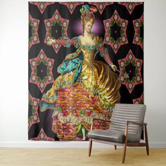 Franse Starry Flight Wandkleed (In situ)