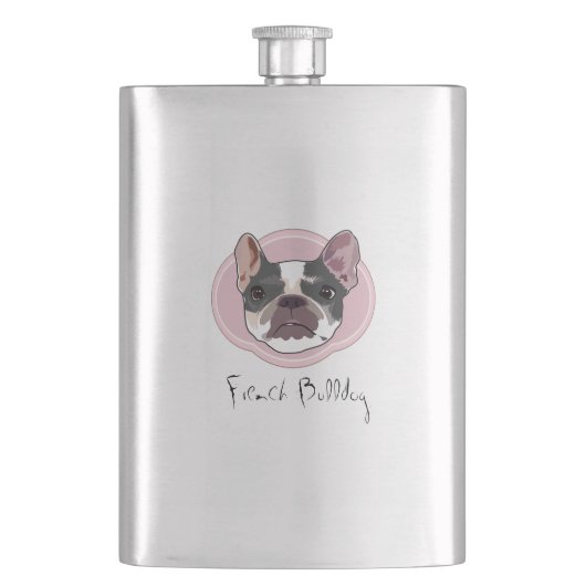 Franse stierenhond en kleurrijke stippen flacon (Voorkant)