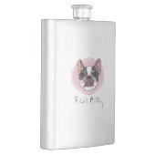 Franse stierenhond en kleurrijke stippen flacon (Rechts)