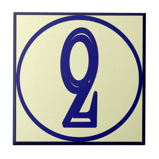 Franse stijl huisnummers 2 tegeltje (Voorkant)