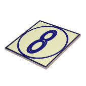 Franse stijl nummer 8 tegeltje (Zijkant)