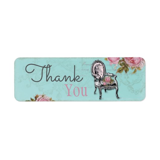 Franse stoel op Aqua Label (Voorkant)