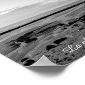 Franse strandfoto zwart wit poster (Hoek)