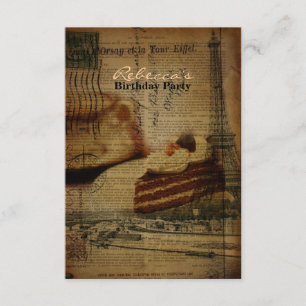 franse taart paris eiffel tower - verjaardag kaart