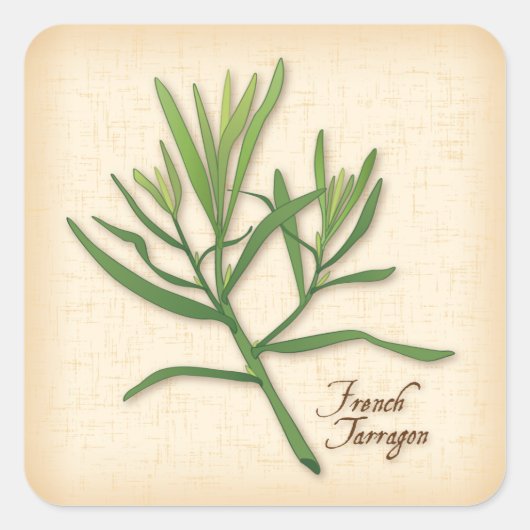 Franse Tarragon Herb Stickers (Voorkant)
