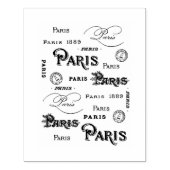 Franse tekentypografie in Parijs Rubberstempel (Afrduk)