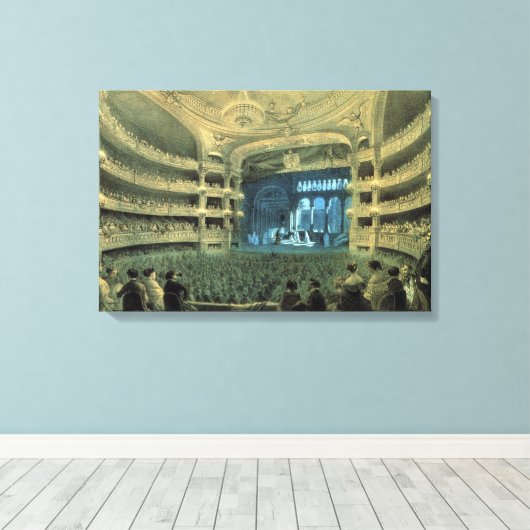  FRANSE THEATER, OUDE FRANSE THEATER OPERA CANVAS AFDRUK (Insitu (Houten vloer))