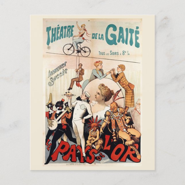  Franse theater posterdecoupage Papieren Blad (Voorkant)