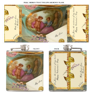 Franse theekopfles Romantisch cadeau Heupfles