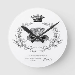 Franse theekopje wandklok Ronde Klok