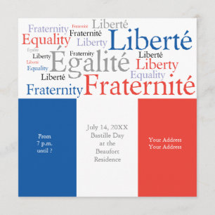 Franse themapartij met Franse vlag Kaart