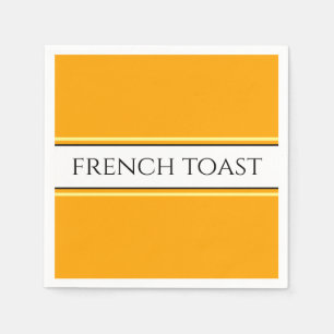FRANSE TOAST Heldere Gouden Gele Witte Strepen Servet