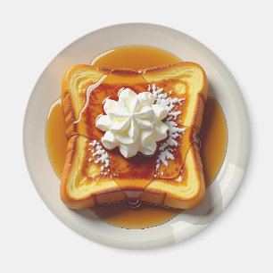 Franse toast, siroop en slagroom magneet