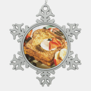 Franse Toast Tin Sneeuwvlok Ornament