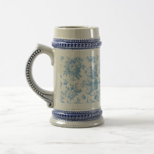 Franse Toile Bloemrijke Beer Baby Shower Bierpul