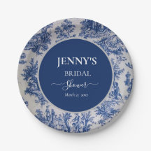 Franse Toile de Jouy Blauw-wit Vrijgezellenfeest