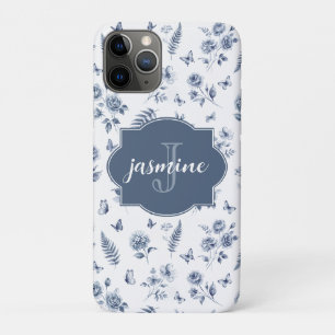 Franse Toile de jouy Monogram Naam Chinoseirie iPhone 11 Pro Hoesje