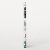 Franse toile de jouy sage groen elegant iPhone hoesje (Linkerkant)