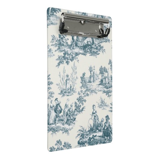 Franse toile de jouy sage groen elegant mini klembord (Schuin)