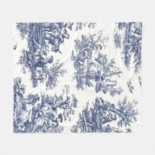 Franse Toile Fleece Deken (Voorkant (Horizontaal))