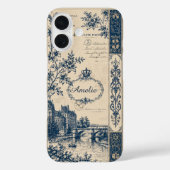 Franse Toile Monogram Case-Mate iPhone Case (Achterkant)