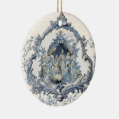  Franse Toile Nativity | Christmas Keramisch Ornament (Rechts)