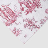 Franse Toile Rode Decoupage Hete Luchtballon Mense Tissuepapier (Detail)