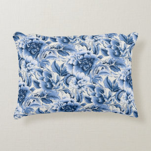 Franse toile & toile de Jouy. Blauw. Accentkussen  Accent Kussen