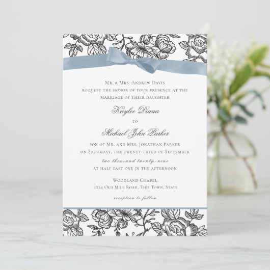 Franse toiletten en blauwe boog kaart (Staand voorkant)