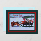  Franse trol als kerstman Feestdagenkaart (Voorkant / Achterkant)