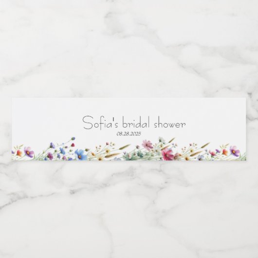 Franse tuin bloementuin vrijgezellenfeest waterfles etiket (Enkel label)