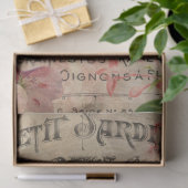  Franse tuin Ephemera Pink Floral Tissuepapier (Geschenk)