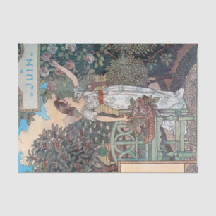 Franse tuindame met Rozen Tissuepapier