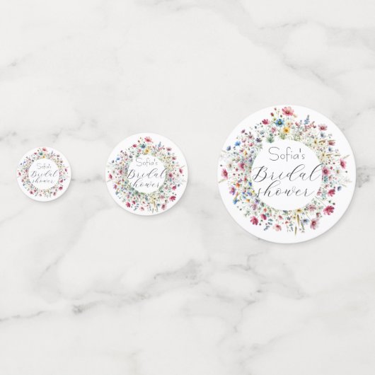 Franse tuinfeest bloemen bruidsdouche confetti (Voorkanten)