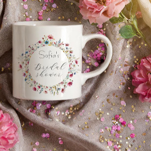Franse tuinfeest bloemrijke elegante typografie espresso kop