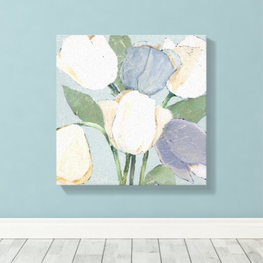 Franse tulpen canvas afdruk (Insitu (Houten vloer))