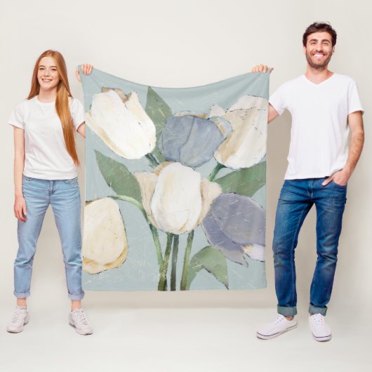 Franse tulpen fleece deken (In situ)