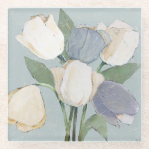 Franse tulpen glazen onderzetter