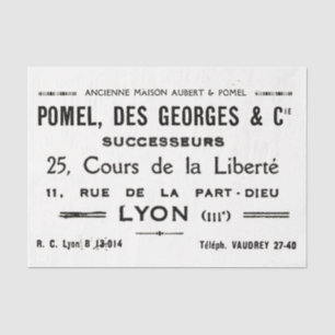  Franse typografie Lyon Business Tissuepapier