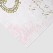 Franse typografie met Rozen Crown Gold-ontkoppelin Tissuepapier (Detail)