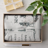  Franse typografie Tissuepapier (Geschenk)