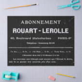 Franse  typografie zwart gespeculeerd ontkoppelde  tissuepapier (Craft)