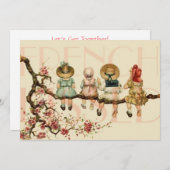 Franse  uitnodiging (Voorkant / Achterkant)