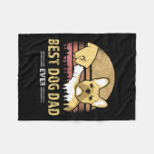 franse vader ooit  franse bulldog puppy lov fleece deken (Voorkant (Horizontaal))