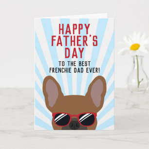 Franse Vaderdag Rode Reuzen Franse Bulldog Kaart