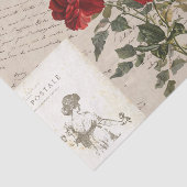  Franse Valentijn Love Letter Red Rose Tissuepapier (Detail)