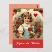 Franse Valentijnsdag Briefkaart (Voorkant / Achterkant)