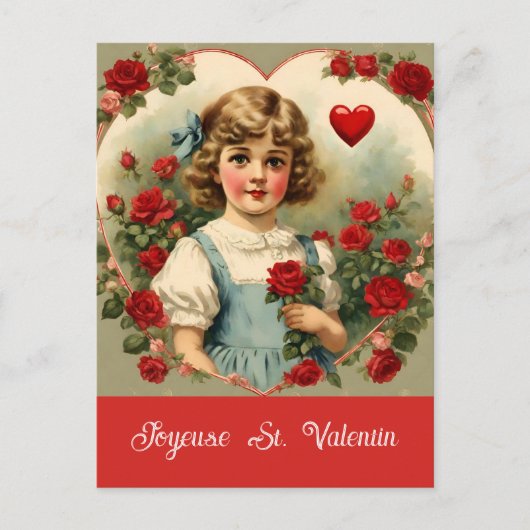 Franse Valentijnsdag Briefkaart (Voorkant)